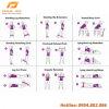 Bộ 6 dây tập thể dục đàn hồi cao cấp Aolikes AL3601