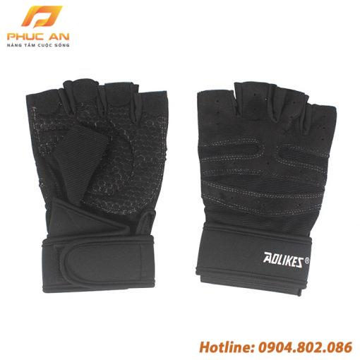 Bộ đôi găng tay tập GYM có cuốn cổ tay Aolikes AL109