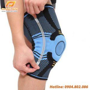Đai bảo vệ đầu gối lót silicon cao cấp Aolikes AL7725