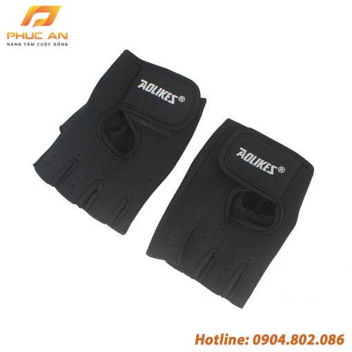 Bộ đôi găng tay nửa ngón tập gym, thể thao Aolikes AL1678
