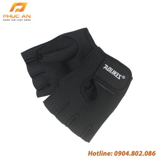 Bộ đôi găng tay nửa ngón tập gym, thể thao Aolikes AL1678