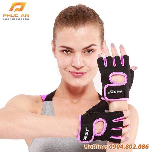 Bộ đôi găng tay nửa ngón tập gym, thể thao Aolikes AL1678
