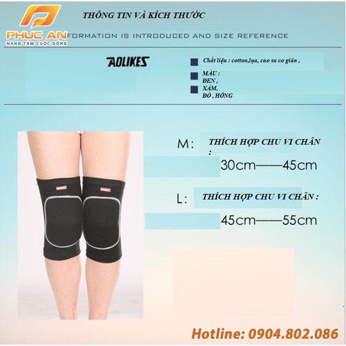 Đai hỗ trợ và bảo vệ đầu gối Aolikes A0210
