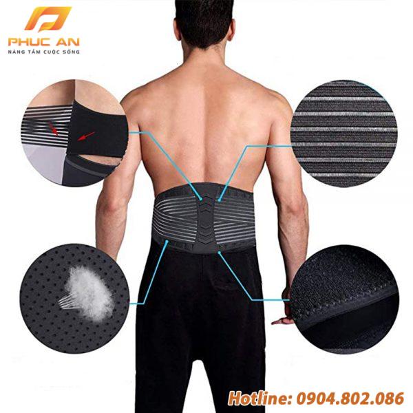 Đai lưng tập gym, bảo vệ cột sống chống đau lưng GF722WS